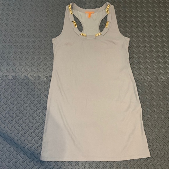 ANAMA | Gold Chain Accent Racer-back Dress - Picture 2 of 9